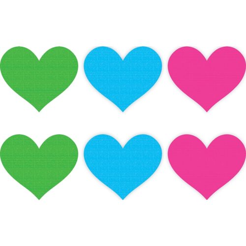 Neon Heart Nipple Pasties 3 Pk Green/Blue/Pink