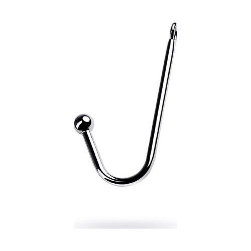 Silver Metal Anal Hook with Single Ball - 37 cm