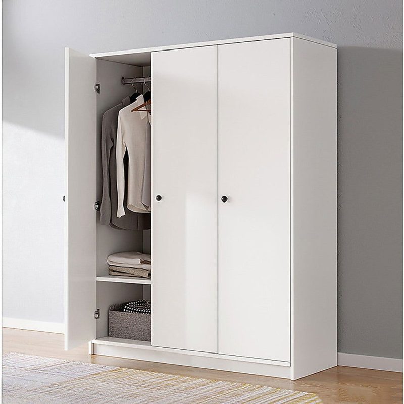 3 Door Storage Wardrobe White Shhh. 2242492