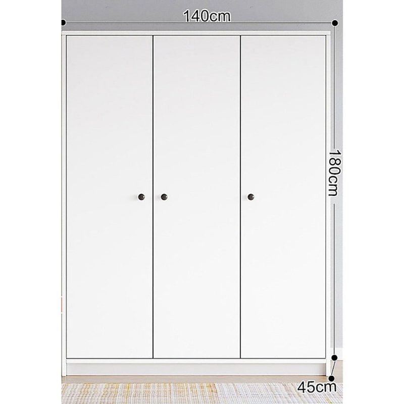 3 Door Storage Wardrobe White Shhh. 2242502