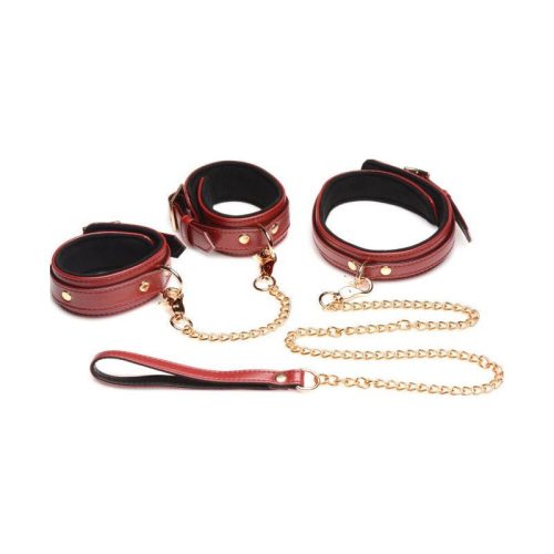 6 Pc Bondage Set Burgundy Shhh. 2242629