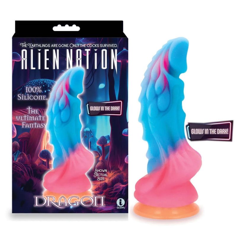 Alien Nation Glow Dragon 23cm Alien Dildo Shhh. 2246734