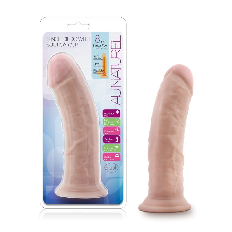 Au Naturel 8in Dildo with Suction Cup Vanilla Shhh. 2248882