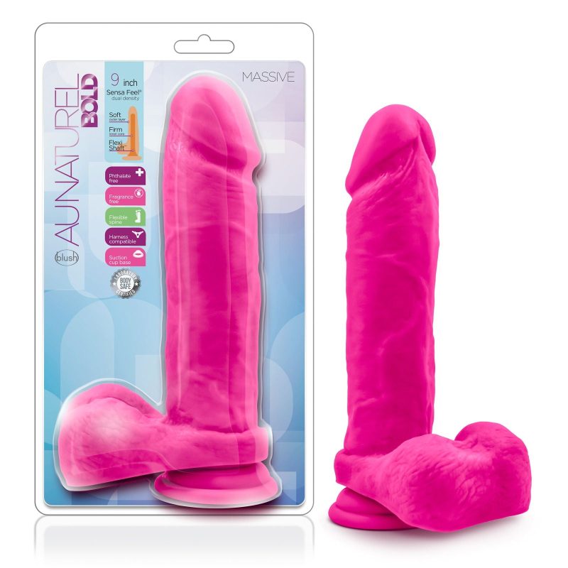 Au Naturel Bold Massive 9in Dildo Pink Shhh. 2248985