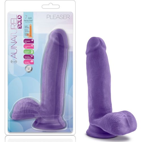 Au Naturel Bold Pleaser 7in Dildo Purple - Shhh...