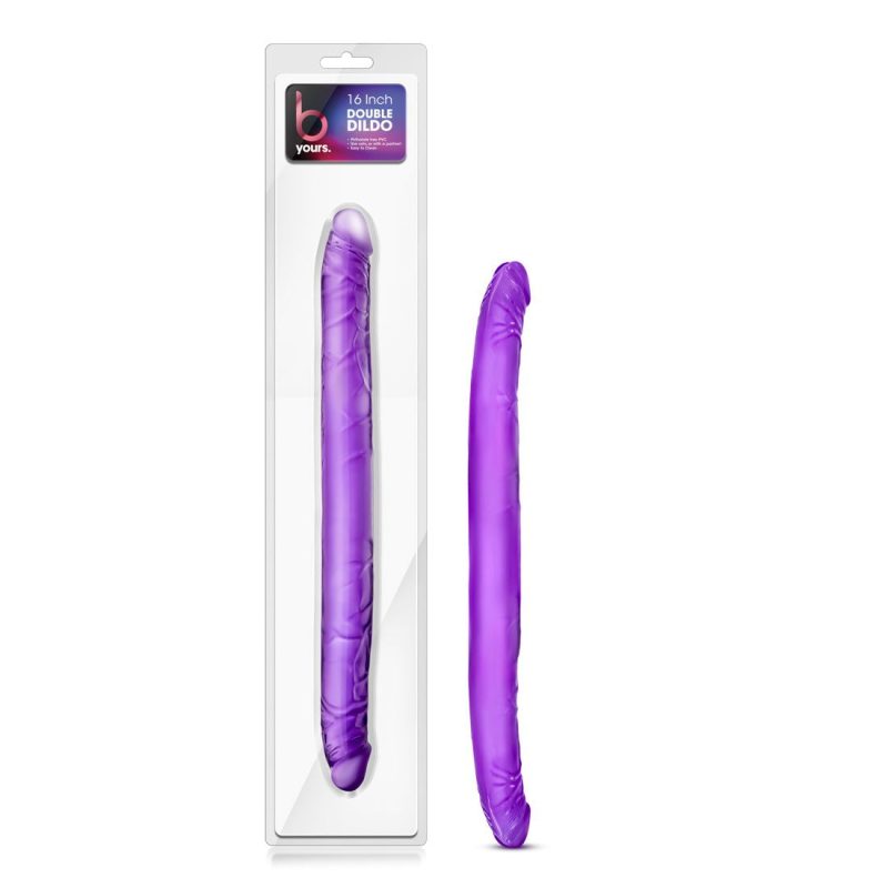 B Yours Double Dildo Purple 16in Shhh. 2249484