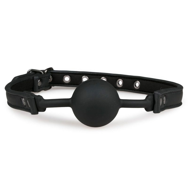 Ball Gag 40mm Silicone Ball Black solid Shhh. 2250364