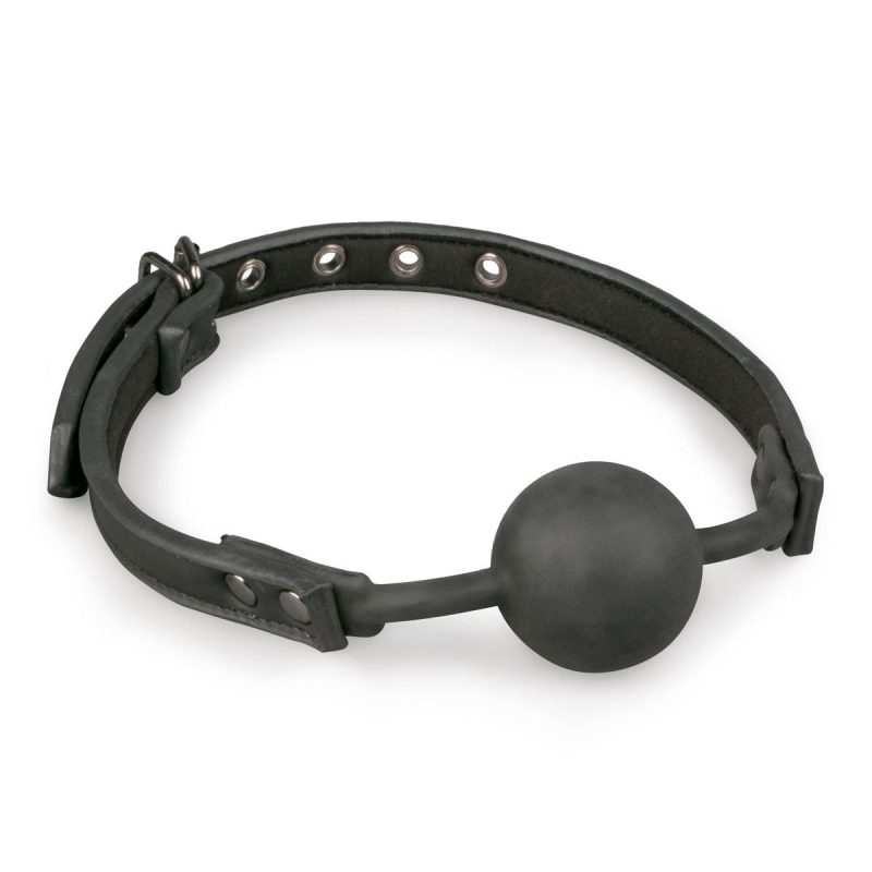 Ball Gag 40mm Silicone Ball Black solid Shhh. 2250367