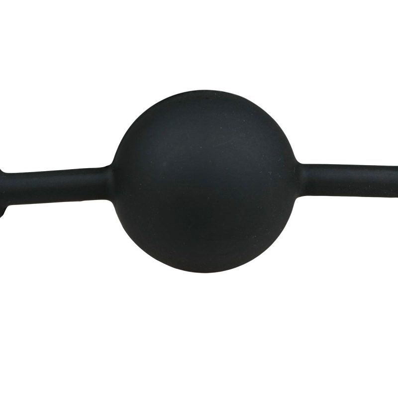 Ball Gag 40mm Silicone Ball Black solid Shhh. 2250369