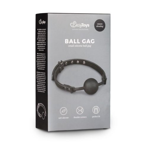 Ball Gag 40mm Silicone Ball Black solid Shhh. 2250372