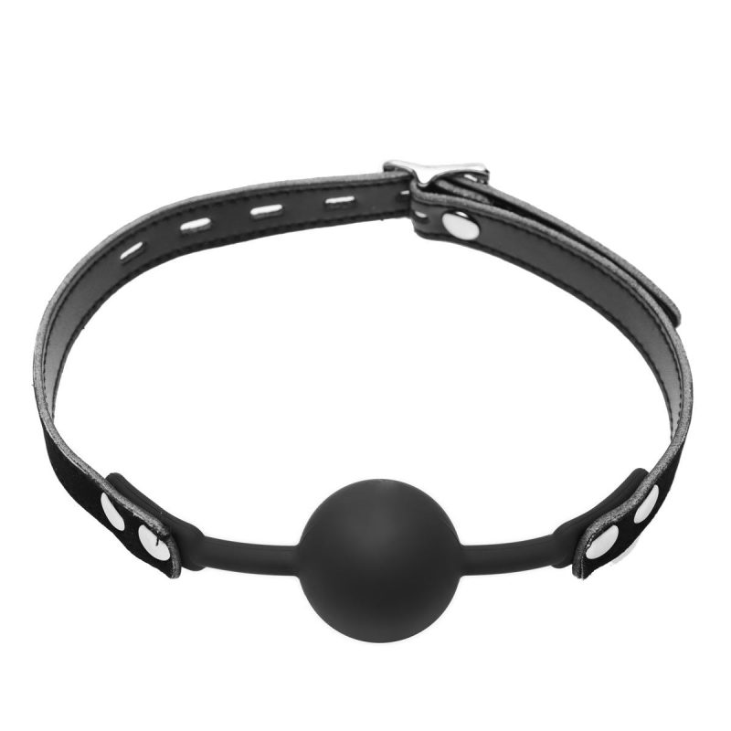 Ball Gag Silicone premium Black solid Shhh. 2250382