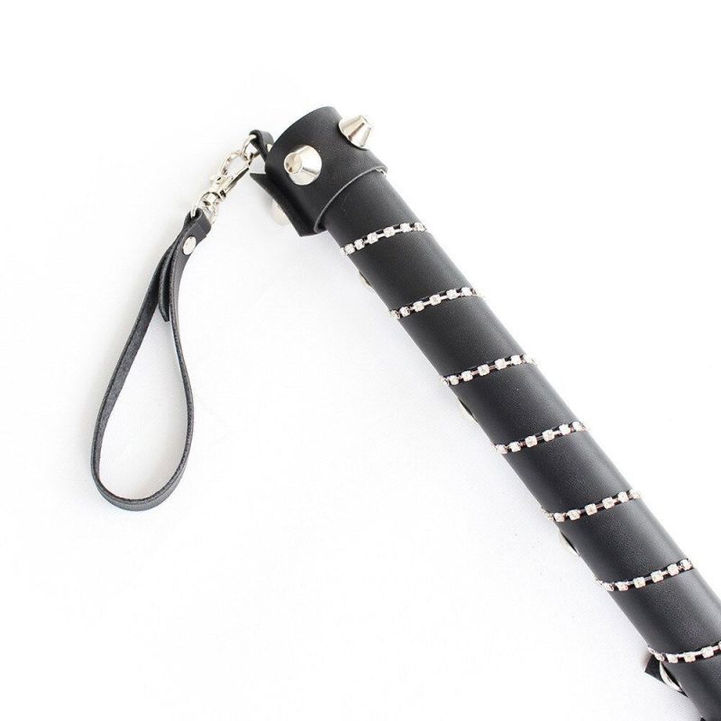 Bdsm Whip leather tails with ornate handle Shhh. 2251381