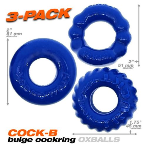 Bonemaker 3 Pc Cockring Set Pool Blue Shhh. 2253946