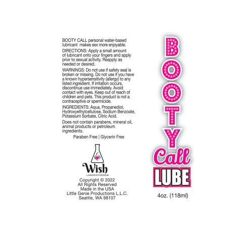 Booty Call Lube 118ml Shhh. 2254452