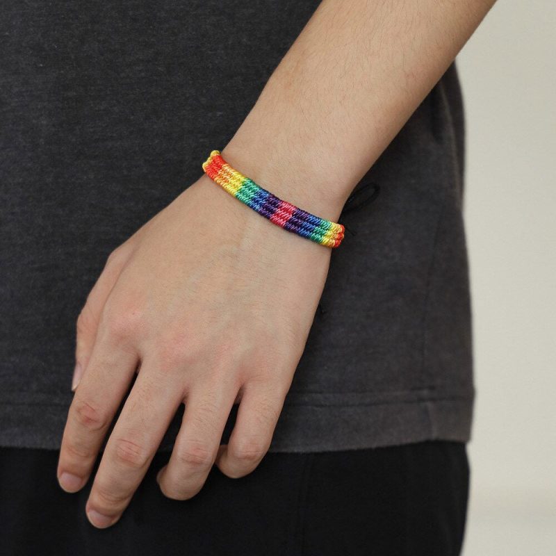 Bracelet LGBT Pride Unisex braided friendship bracelet Shhh. 2254852