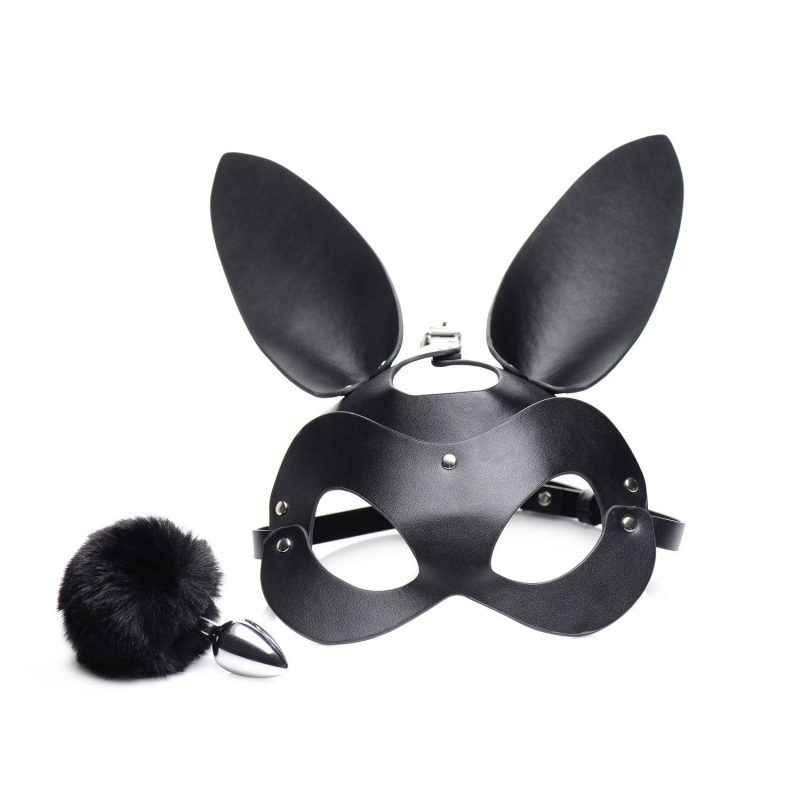 Bunny Tails Anal Plug and Mask Set Shhh. 2255584