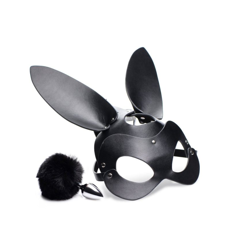 Bunny Tails Anal Plug and Mask Set Shhh. 2255587