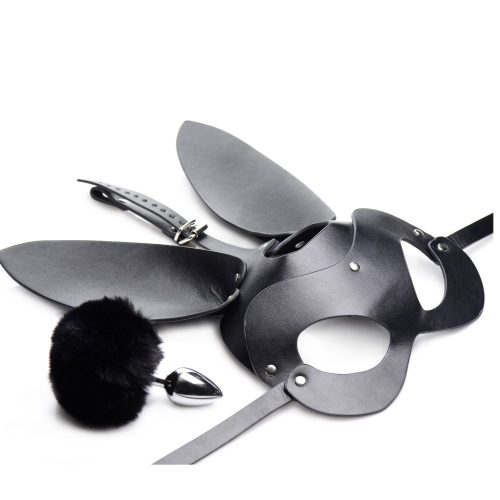 Bunny Tails Anal Plug and Mask Set Shhh. 2255590