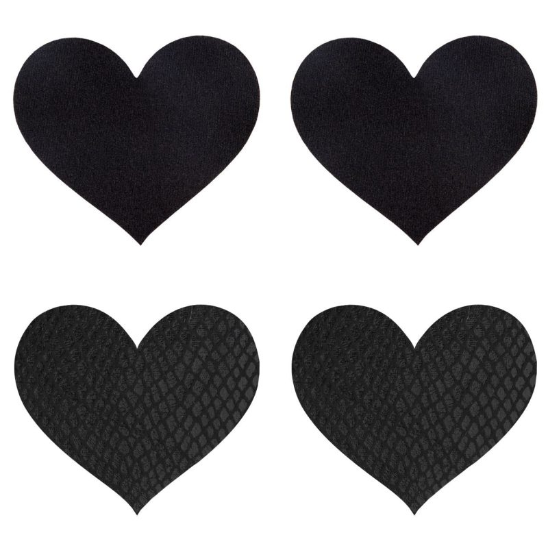 Classic Black Hearts Pasties Shhh. 2257576