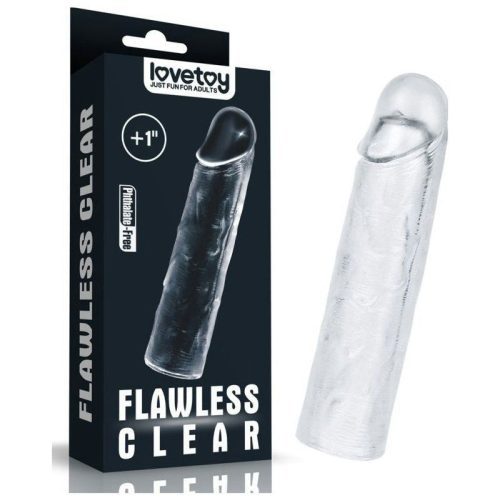 Clear Penis Extender Sleeve - Plus 1 inch - Shhh...