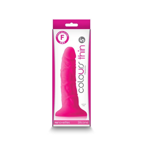 Colours Pleasures Thin 5 Silicone Dildo Pink Shhh. 2259550