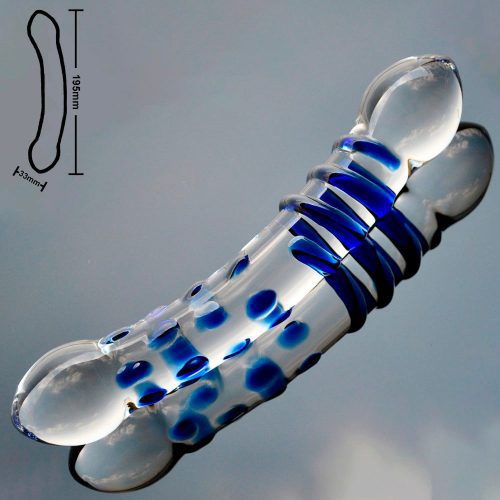 Double ended Pyrex glass glans dildo 20 cm Shhh. 2264938