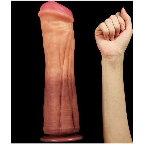 Dual layered Platinum Silicone Cock 12in Shhh. 2266155