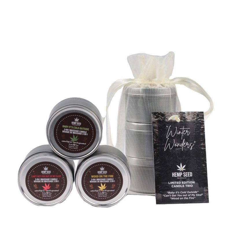 EB Hemp Seed Winter Wonders Massage Candle Trio Shhh. 2266552