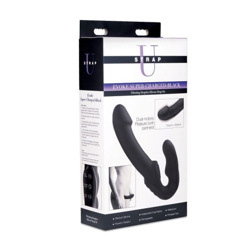 Evoke Rechargeable Vibrating Silicone Strapless Strap On Shhh. 2268059