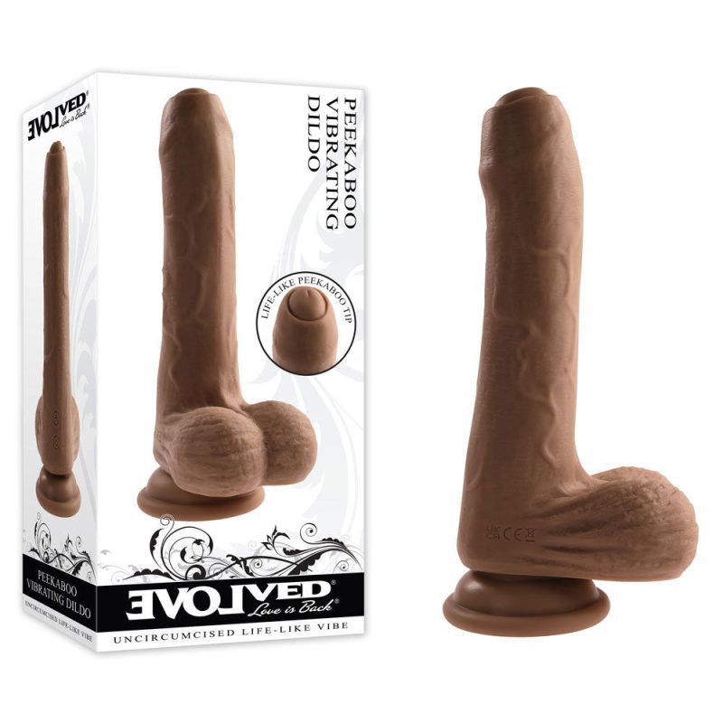 Evolved PEEK A BOO VIBRATING DILDO DARK Shhh. 2269939