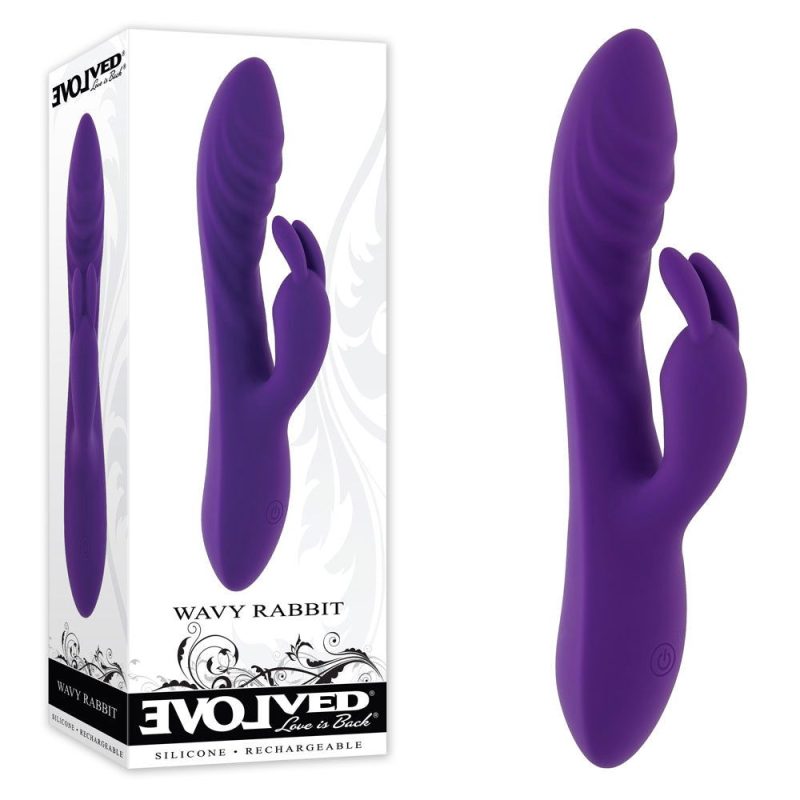 Evolved WAVY RABBIT Vibrator Purple Shhh. 2271809