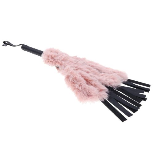 Faux Fur Flogger Black with Pink Shhh. 2272856