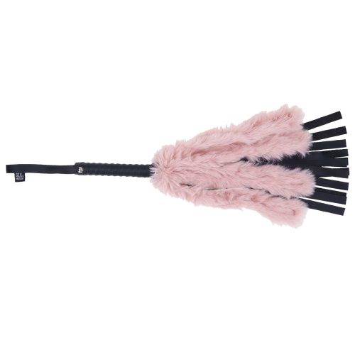 Faux Fur Flogger Black with Pink Shhh. 2272859