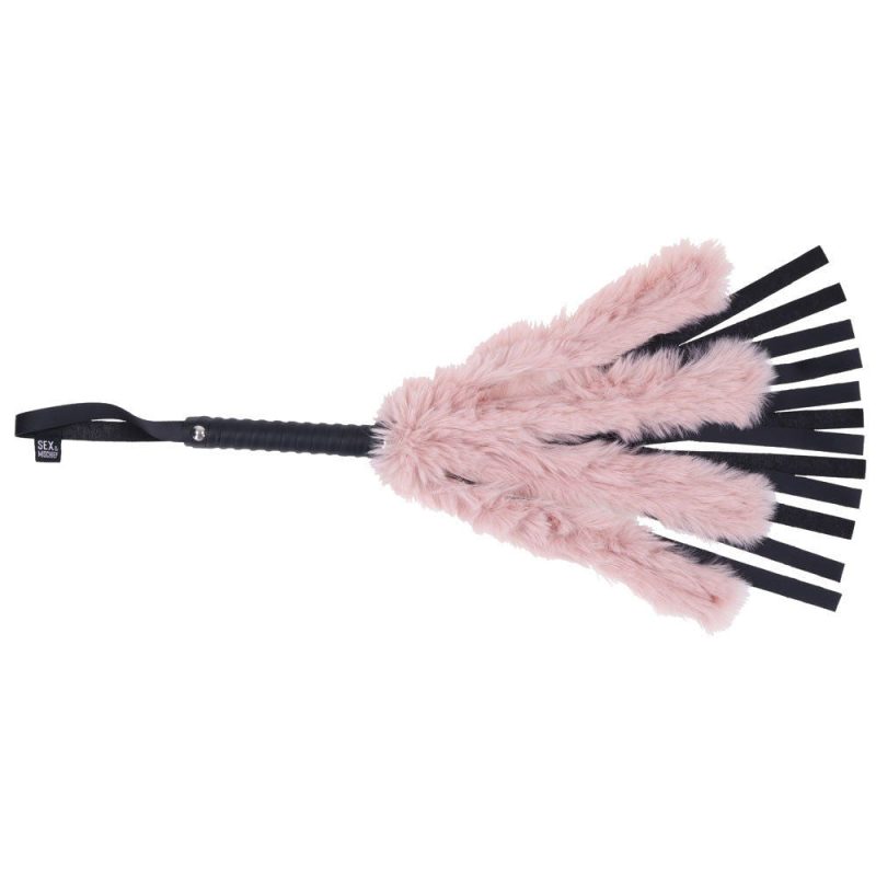 Faux Fur Flogger Black with Pink Shhh. 2272862