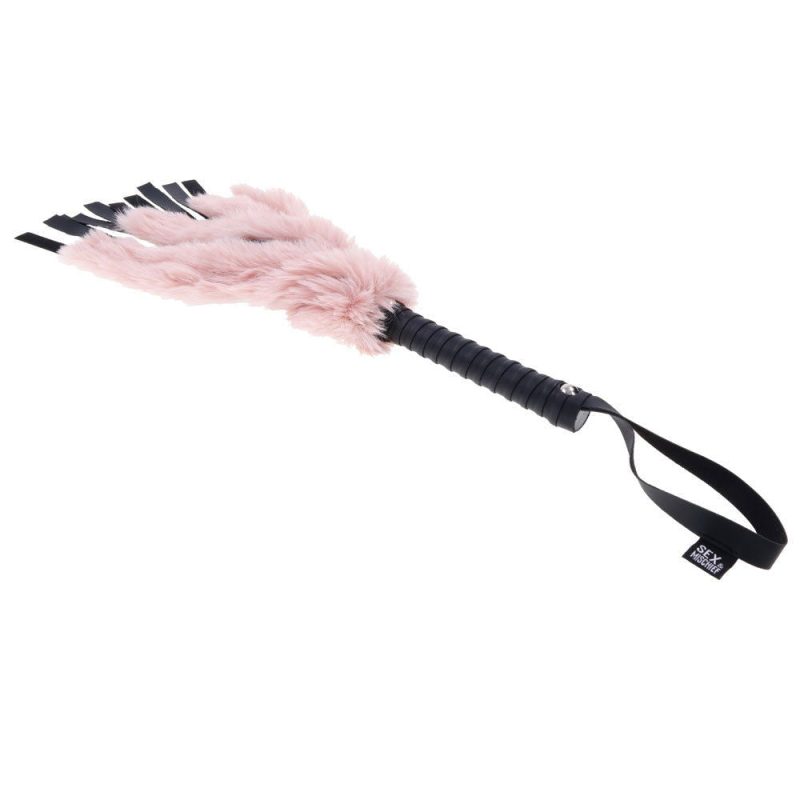 Faux Fur Flogger Black with Pink Shhh. 2272871