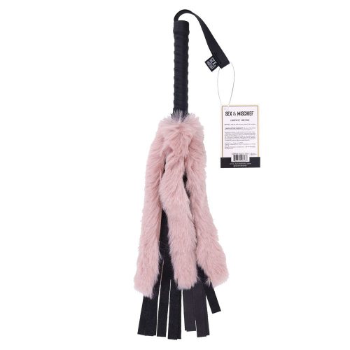 Faux Fur Flogger Black with Pink Shhh. 2272874