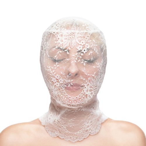 Fetish Fashion Lace Veil Hood White Shhh. 2273420