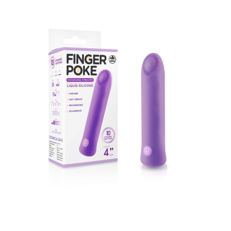 Finger Poke 10cm Rechargeable Stimulator Purple Shhh. 2274233