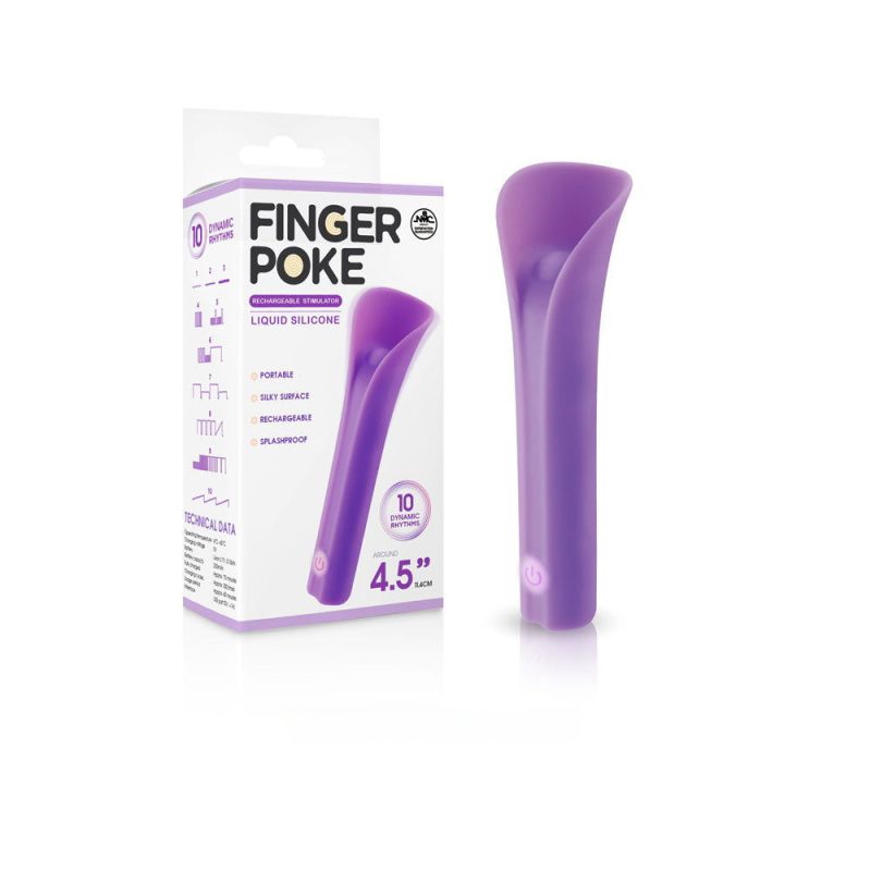 Finger Poke 11cm Rechargeable Stimulator Purple Shhh. 2274241