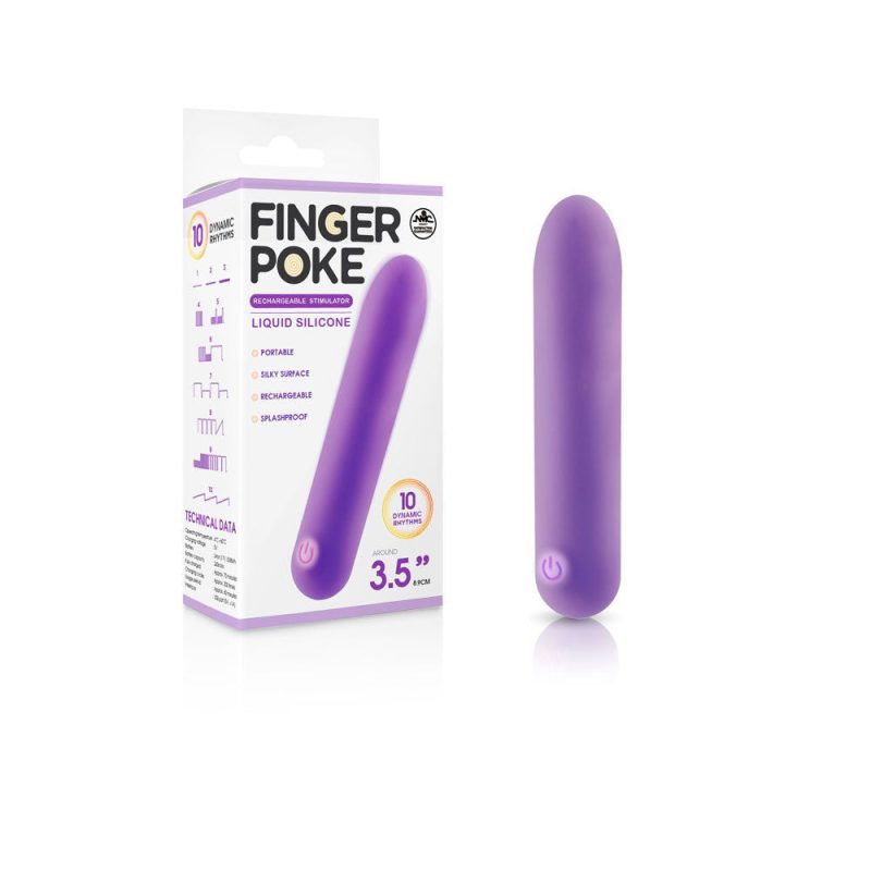 Finger Poke 9cm Rechargeable Bullet Vibe Purple Shhh. 2274254