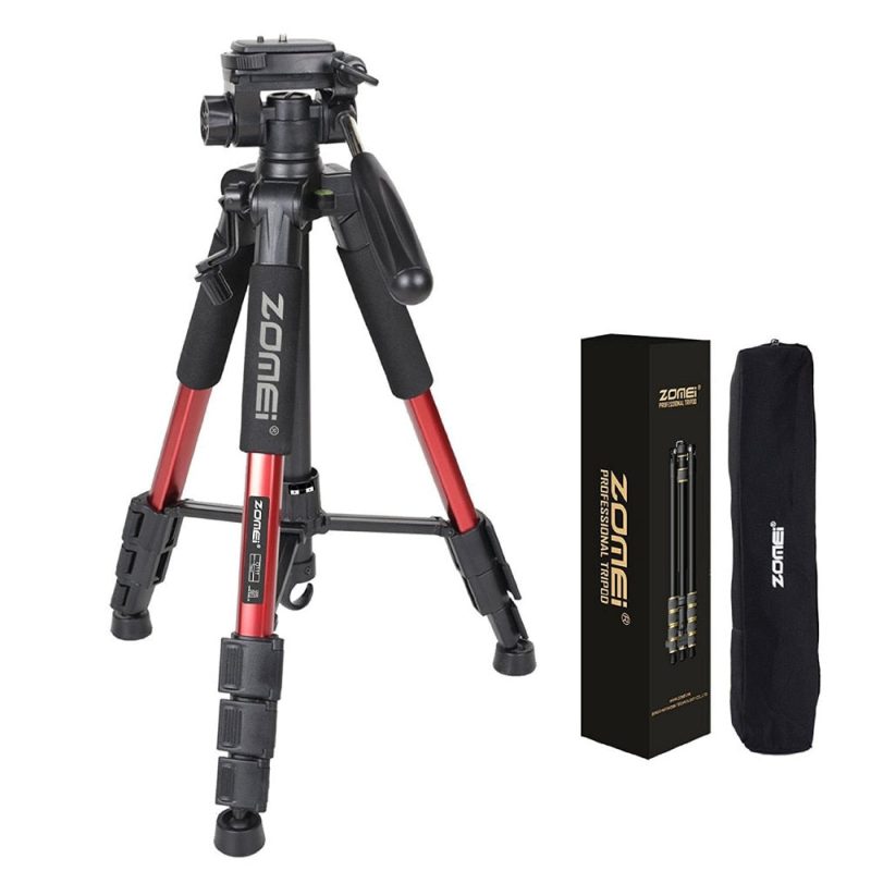 ZOMEI Q111 Professional Portable Travel Aluminum Camera Tripod Pan Head for SLR DSLR Digital Camera Three