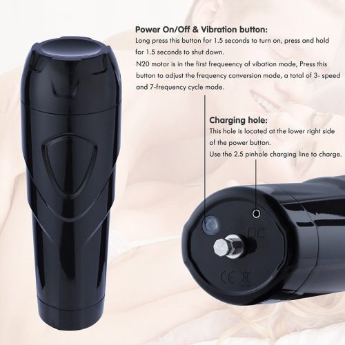 hismith rechargeable male masturbator for sex machine 3 speed and 7 frequency vibration modes 4